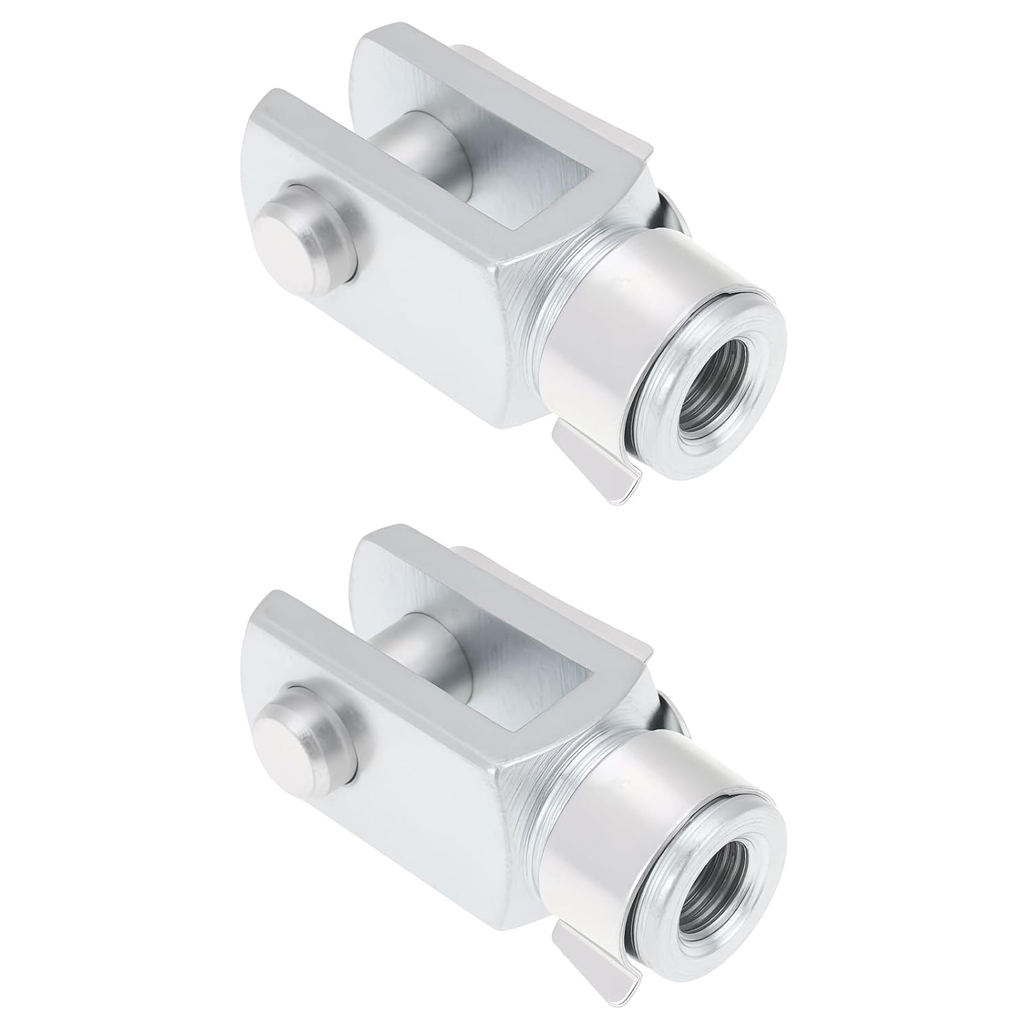 Satz Mit 2 Schnellkupplungs-gabelköpfen 5/16unf Mit Federbolzen Für Luftzylinder, 42 Mm Lange Stangen-gabelköpfe