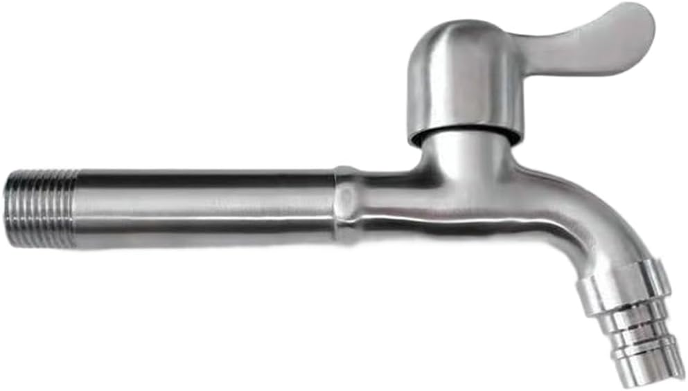 Küchenarmatur Aus Gebürstetem Edelstahl Mit Langem Auslauf (spitzer Auslauf 16 Cm)