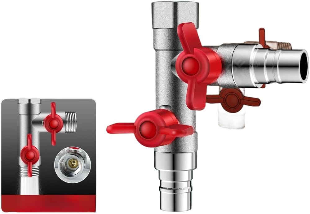 Doppelschalter-wasserhahn Aus Messing Mit 2-wege-wasserverteiler (f)