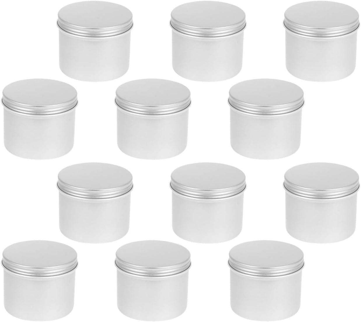 100-ml-cremedosen Aus Aluminium, 12er-packung, Transparenter Deckel, Auslaufsicher, Kompakte Größe, Für Die Tägliche Pflege