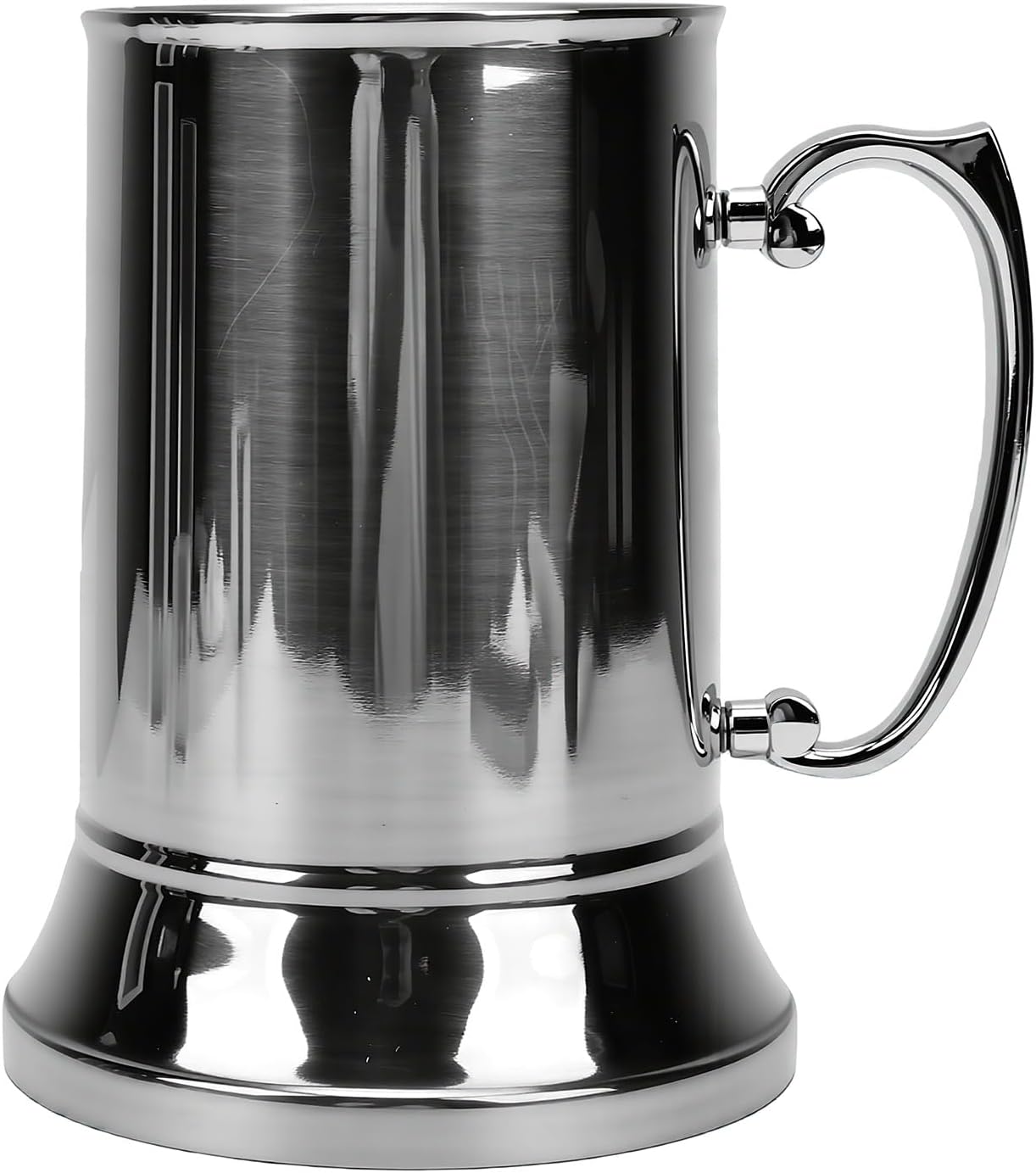Bierglas Aus Edelstahl, 550 Ml, Doppelwandiger Krug Für