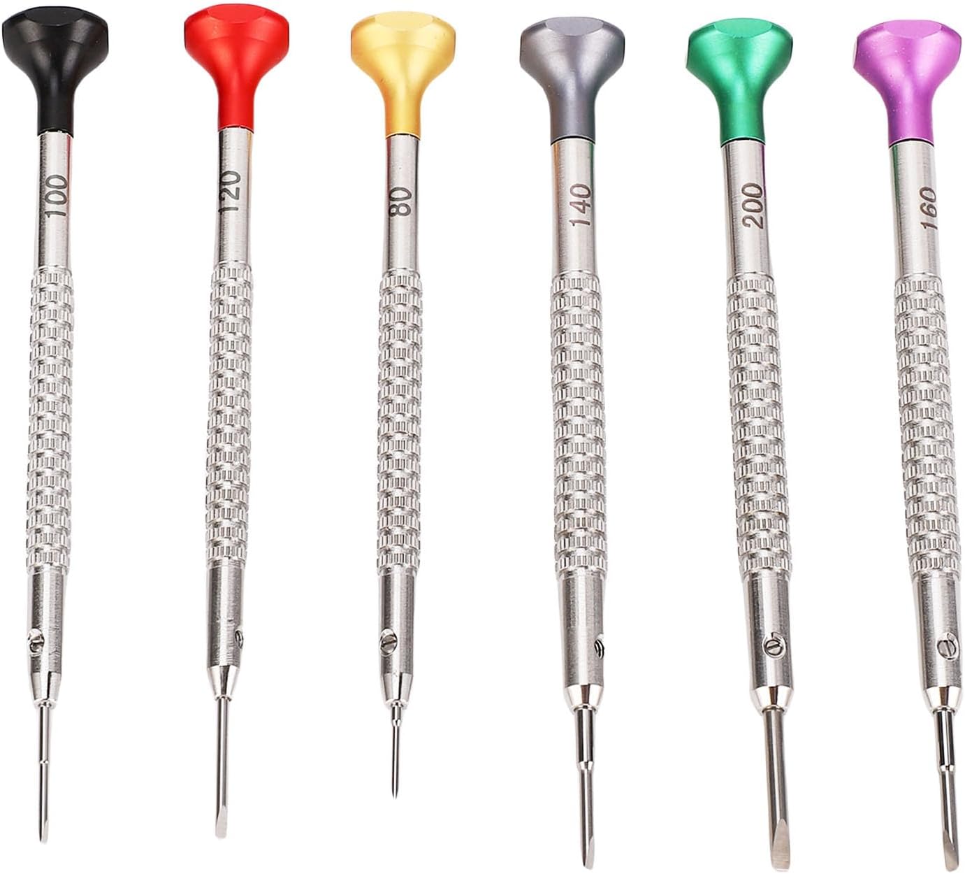 6-teiliges Uhrenreparatur-schraubendreher-set, Mini-profi-werkzeugset Aus Edelstahl Und S2-legierungsstahl Mit Drehbarem Sockel, Für Reparaturen Und