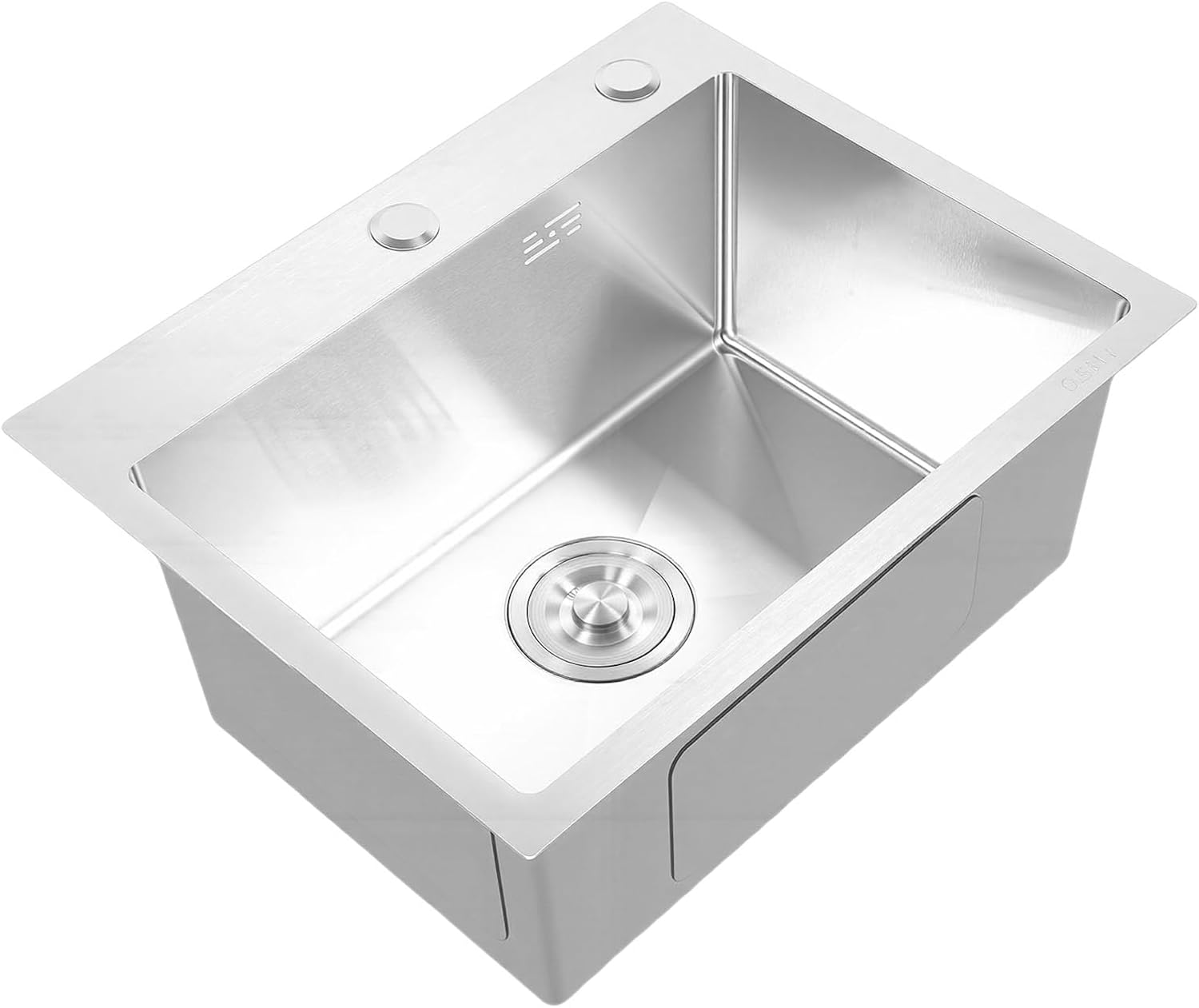 Edelstahl-spülbecken, 50,8 X 40,6 X 22,9 Cm (20 X 16 X 9 Zoll), Einbauspüle Für Wohnmobile Mit Abflusssieb Und Abtropfgestell, Geeignet Für Zuhause, Boot Und Campervan