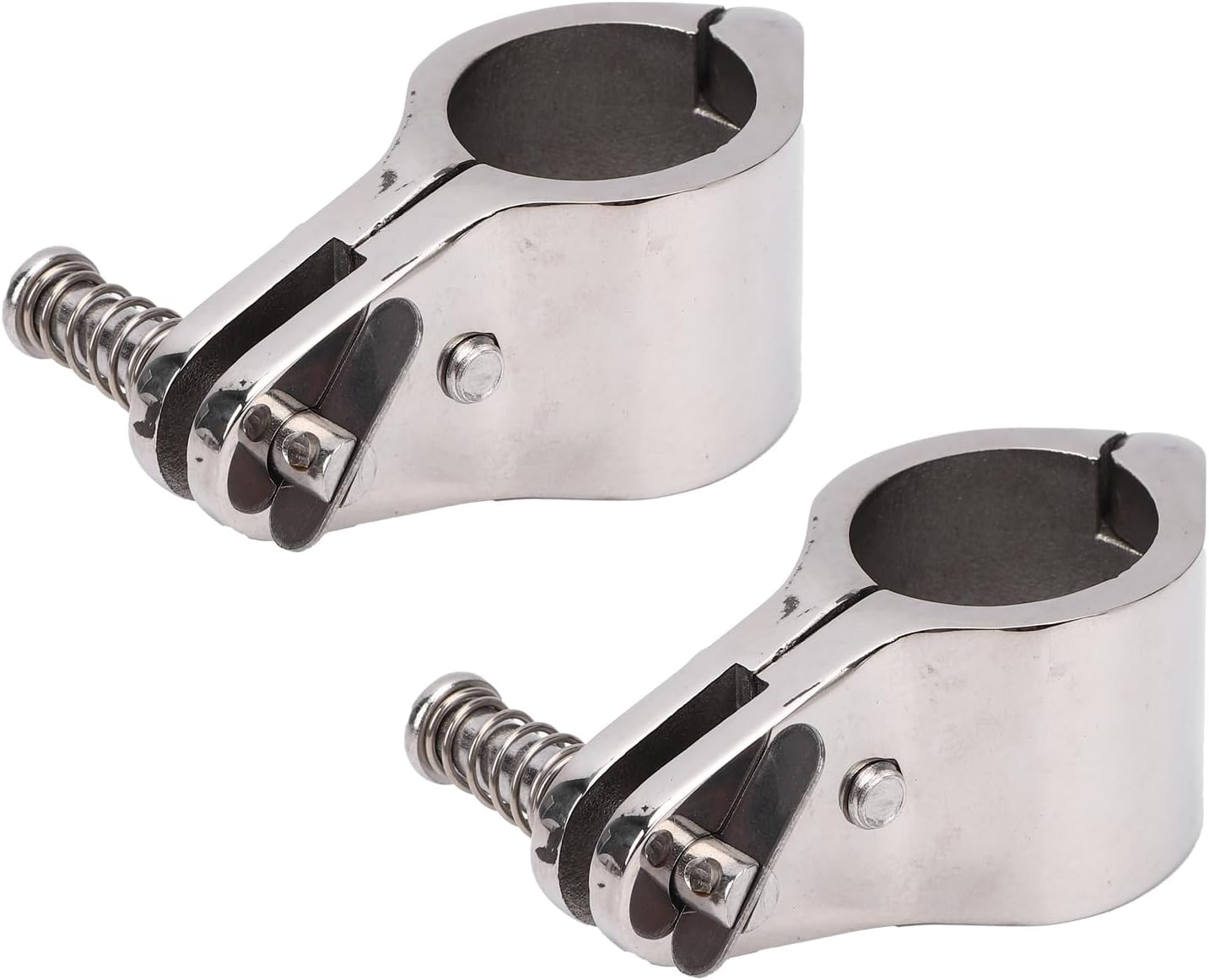 Set Mit 2 Gleitbacken Für Bootsmarkisen, Schnellverschlussmechanismus Mit Oberem Scharnier Und Aus Seewasserbeständigem Edelstahl 316 Für 25-mm-rohre
