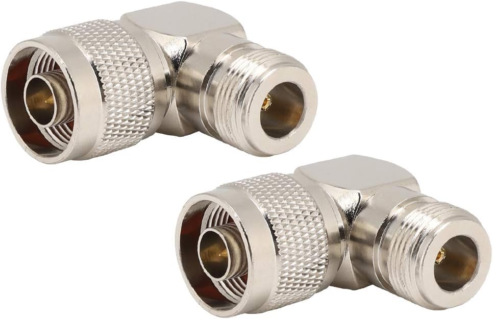 N-stecker Auf N-buchse Winkelstecker, Hf-koaxialadapter Für Funkantennen, Wlan-geräte, 2 Stück