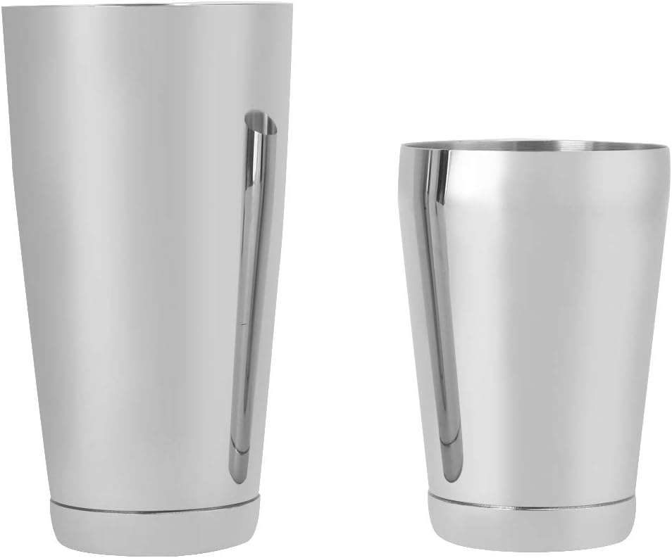 Boston Shaker Cocktail-shaker-set Aus Edelstahl 304 Mit Poliertem Innenraum Und Spiegelglanz Für Die Hausbar Und Zum Bewirten Von Gästen (silber)