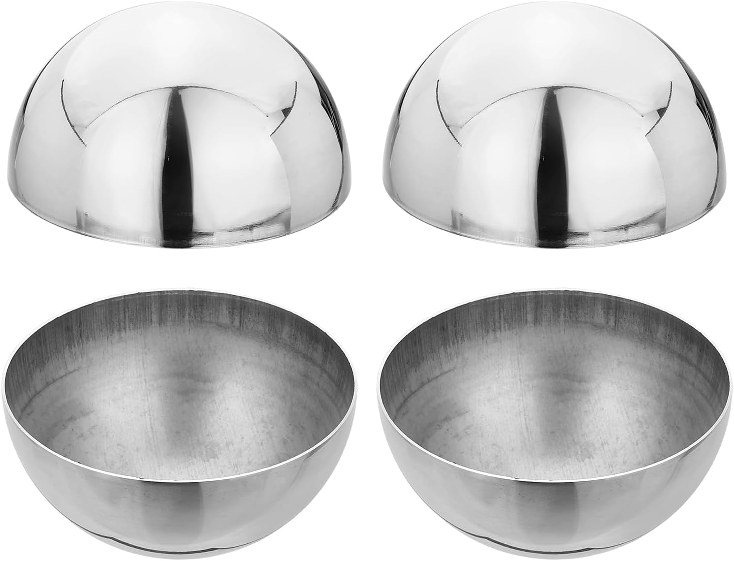 4 Stück Hohle Edelstahl-halbkugeln, 74 Mm (2,91 Zoll) Durchmesser