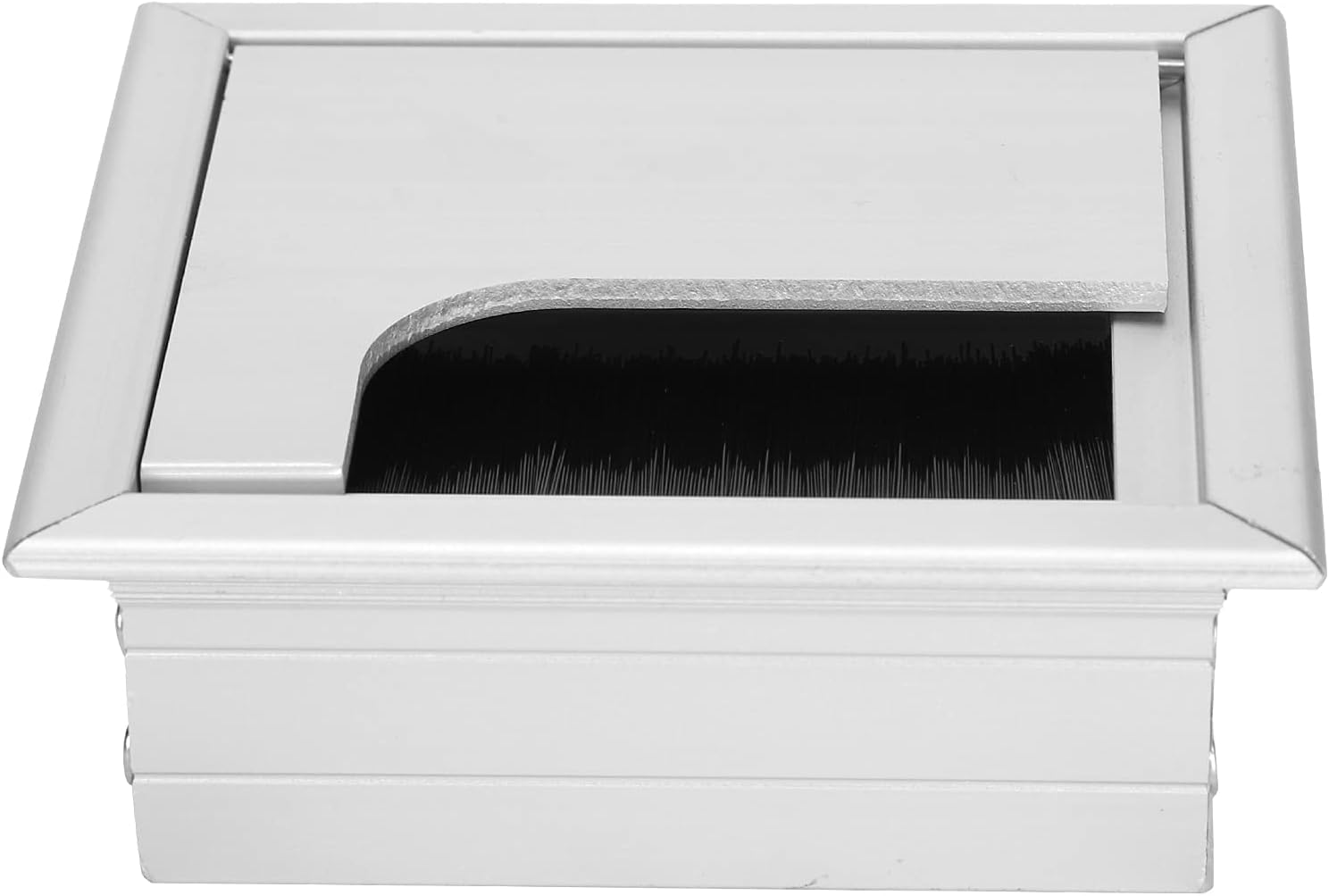 Kabeldurchführungsabdeckung Aus Aluminiumlegierung Mit Bürste Für Den Schreibtisch, Zur Kabelorganisation Am Heimcomputer-schreibtisch