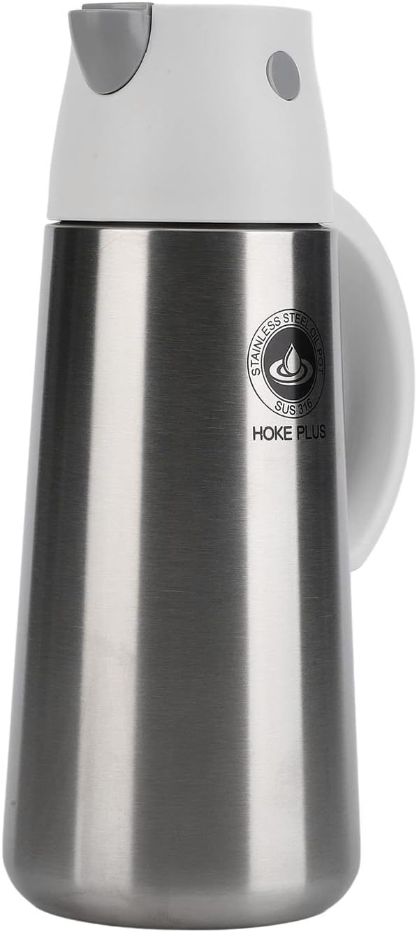 Ölspender Aus Edelstahl 316, 750-ml-ölflasche, Auslaufsicherer, Lichtundurchlässiger Behälter Mit Automatischem Klappdeckel Und Großem Durchmesser