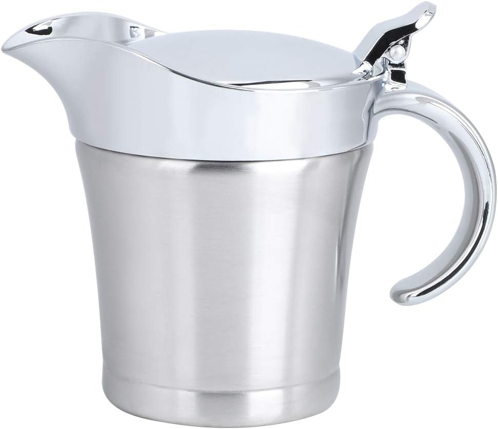 Doppelwandige, Isolierte Saucenschüssel Aus Edelstahl 304, 450 Ml Fassungsvermögen, Mit Ergonomischem Griff Und Ausgießer Für Familienessen Und Thanksgiving.
