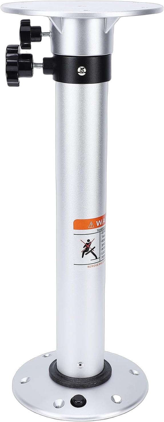 Verstellbarer Bootstisch-sockel, Abnehmbar Und Um 360 Grad Drehbar, Aus Hochglanzpolierter Aluminiumlegierung, 47,5–76 Cm, Für Pontonboote, Decks Und Wohnmobile