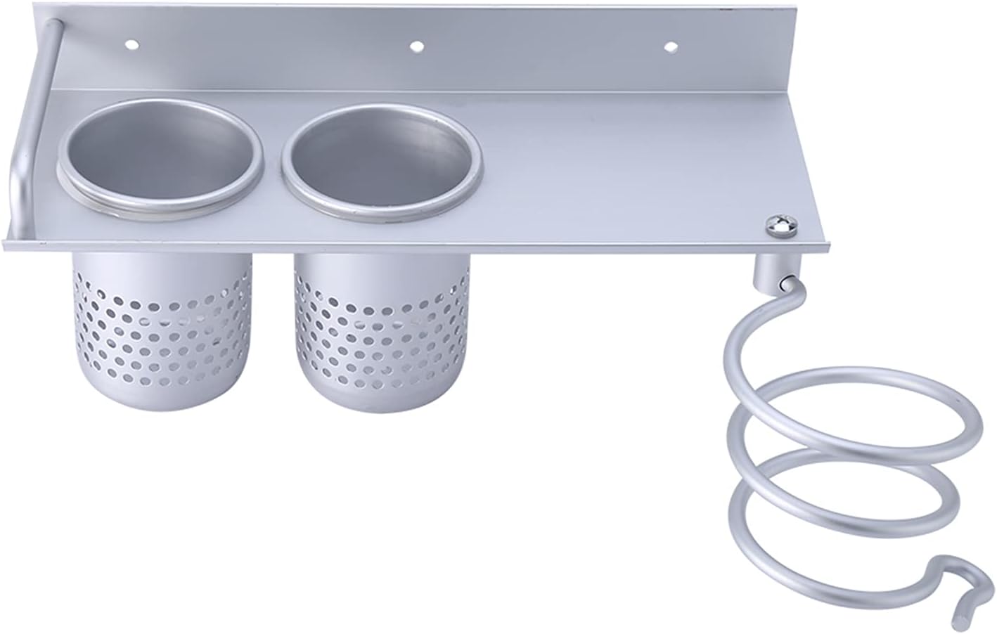 Wandmontierter Haartrocknerhalter, Aufbewahrungsorganizer Aus Aluminium Für Badezimmeraccessoires Inklusive Montagezubehör Für Friseurwerkzeuge