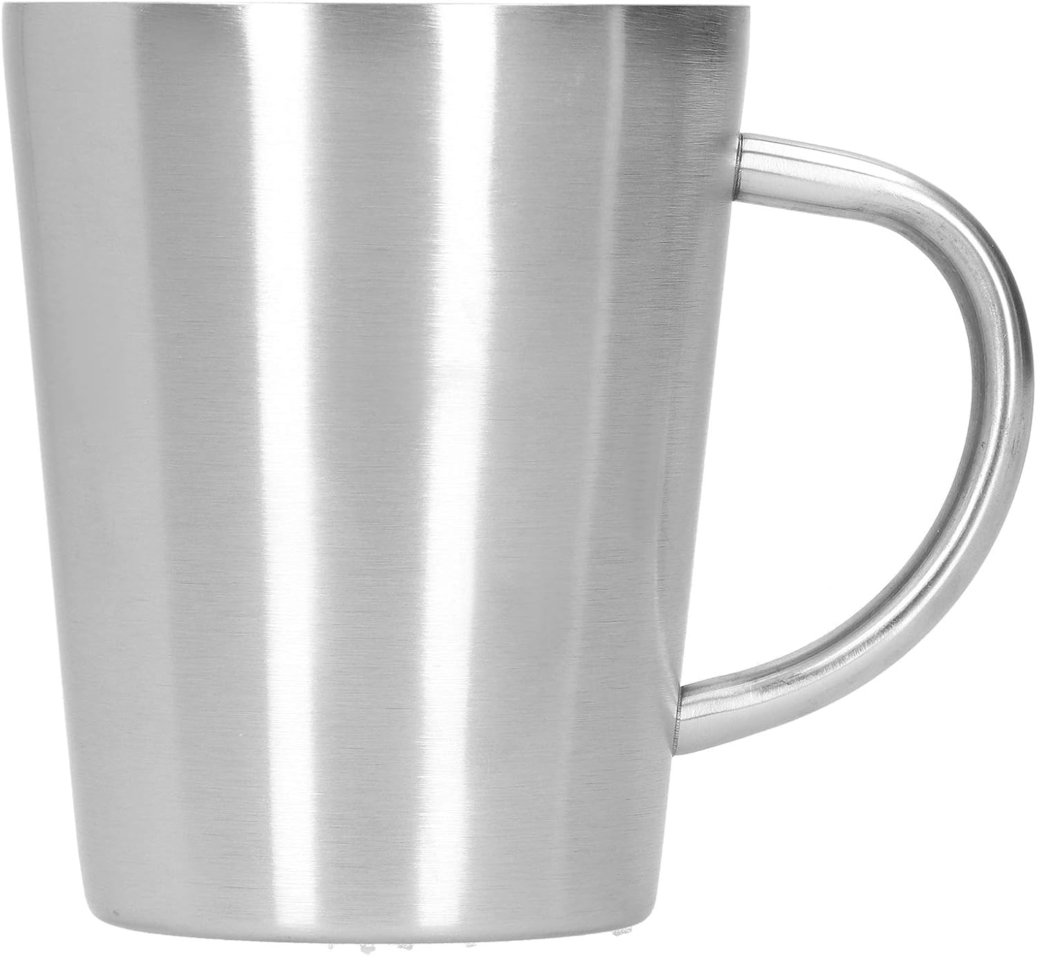 Doppelwandiger Bierkrug Aus Edelstahl 304, 340 Ml Isolierter Kaffeebecher Mit Dickem, Glattem Griff Für Heiße Und Kalte Getränke