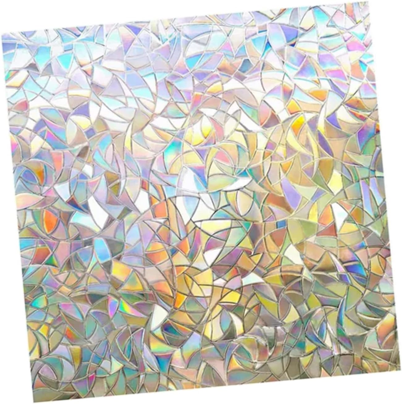 Statische Fensterfolie 45 X 200 Cm, Dekorative 3d-regenbogen-sichtschutzfolie Für Glastüren Und Küchen, Mit Abnehmbarem, Klebstofffreiem Design