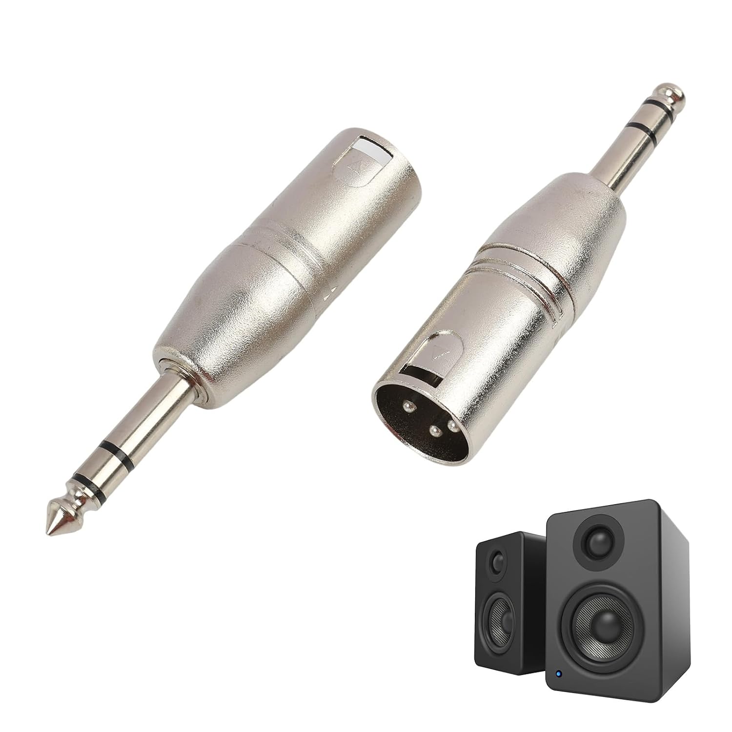2er-pack Klinke-auf-xlr-adapter, 6,35-mm-klinke-auf-adapter, Klinke-auf-xlr-konverter, Professionelle 6,35-mm-klinkenstecker Für Mischpulte Und Lautsprecher