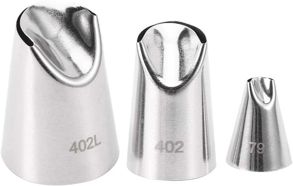 3-teiliges Spritzbeutel-set Mit Tüllen Aus Edelstahl