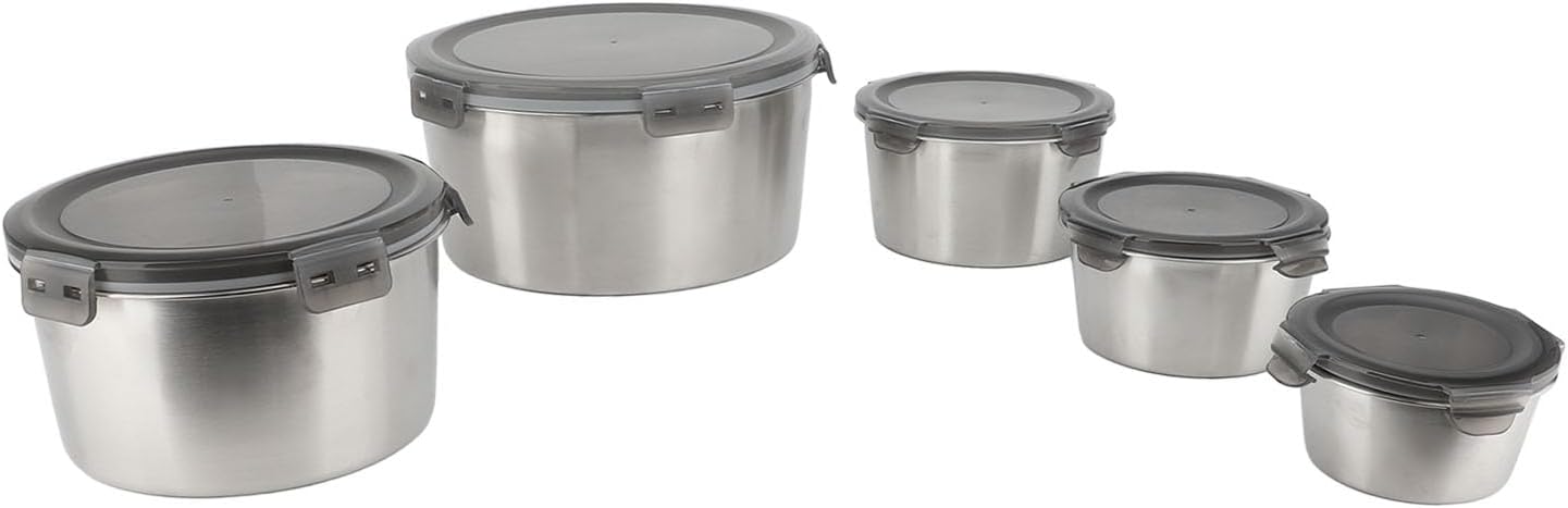 Edelstahl-vorratsdosen, 5er-pack