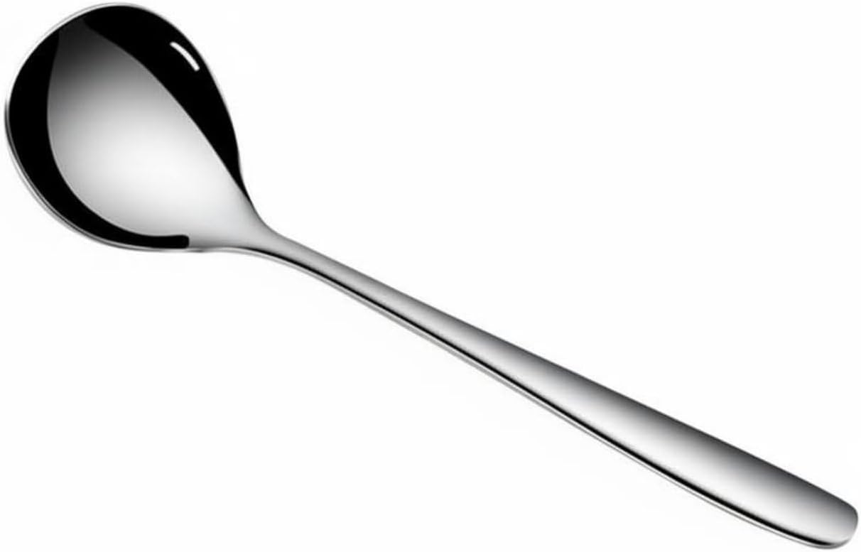 Suppenlöffel, Schöpfkelle, Esslöffel, Suppenlöffel Aus Edelstahl 304 Mit Hochglanzpolitur Und Langem Griff Zum Servieren Ohne Hitze, L