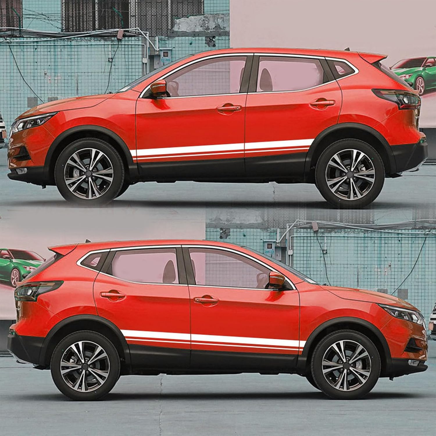 Universeller Gestreifter Türaufkleber Für Lkws Und Suvs