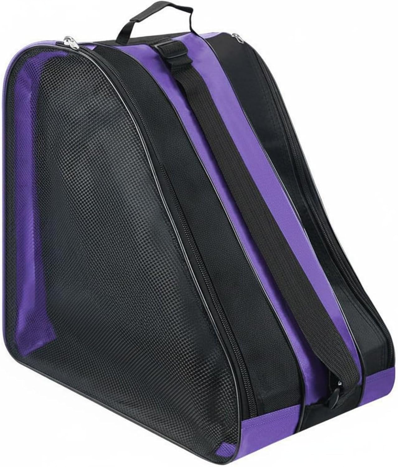 Tragetasche Für Kinder-rollschuhe, Ausrüstungstasche, Zweistöckiges Design Für Rollschuhe, Knieschoner Und Helm, Strapazierfähiges Oxford-nylon-gewebe, Lila