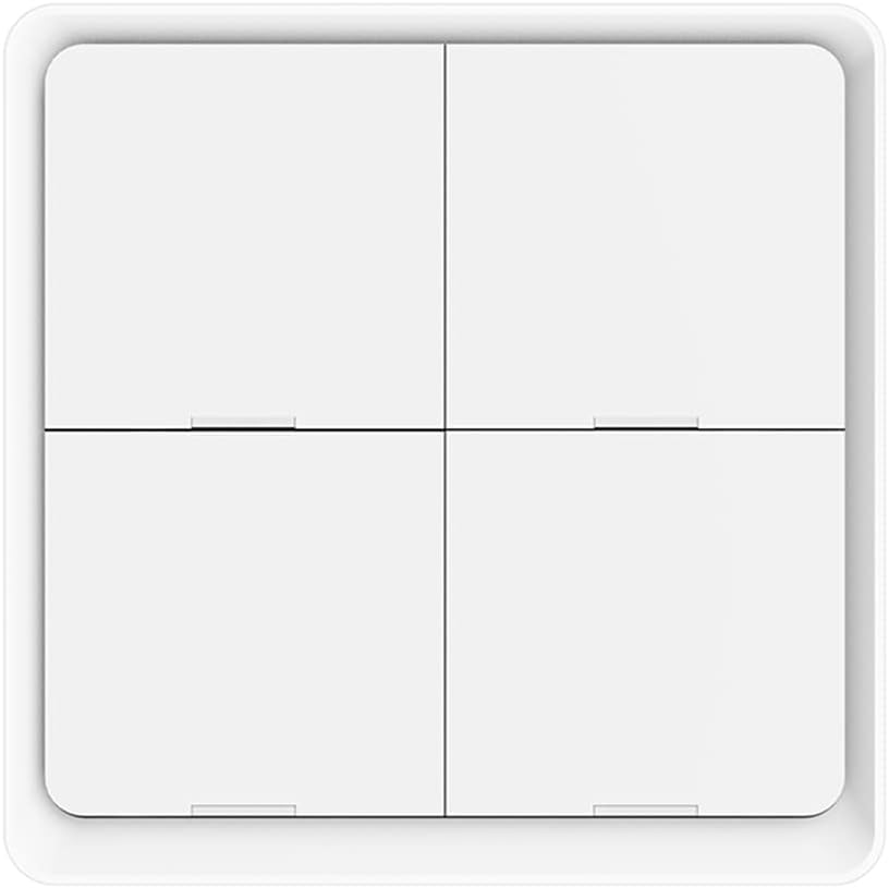Tuya Zigbee 1-teiliger 4-fach-funkschalter Mit 12 Szenen, Druckknopfsteuerung, Batteriebetrieben, Automatisierungsszenario, Weiß Für Tuya-geräte