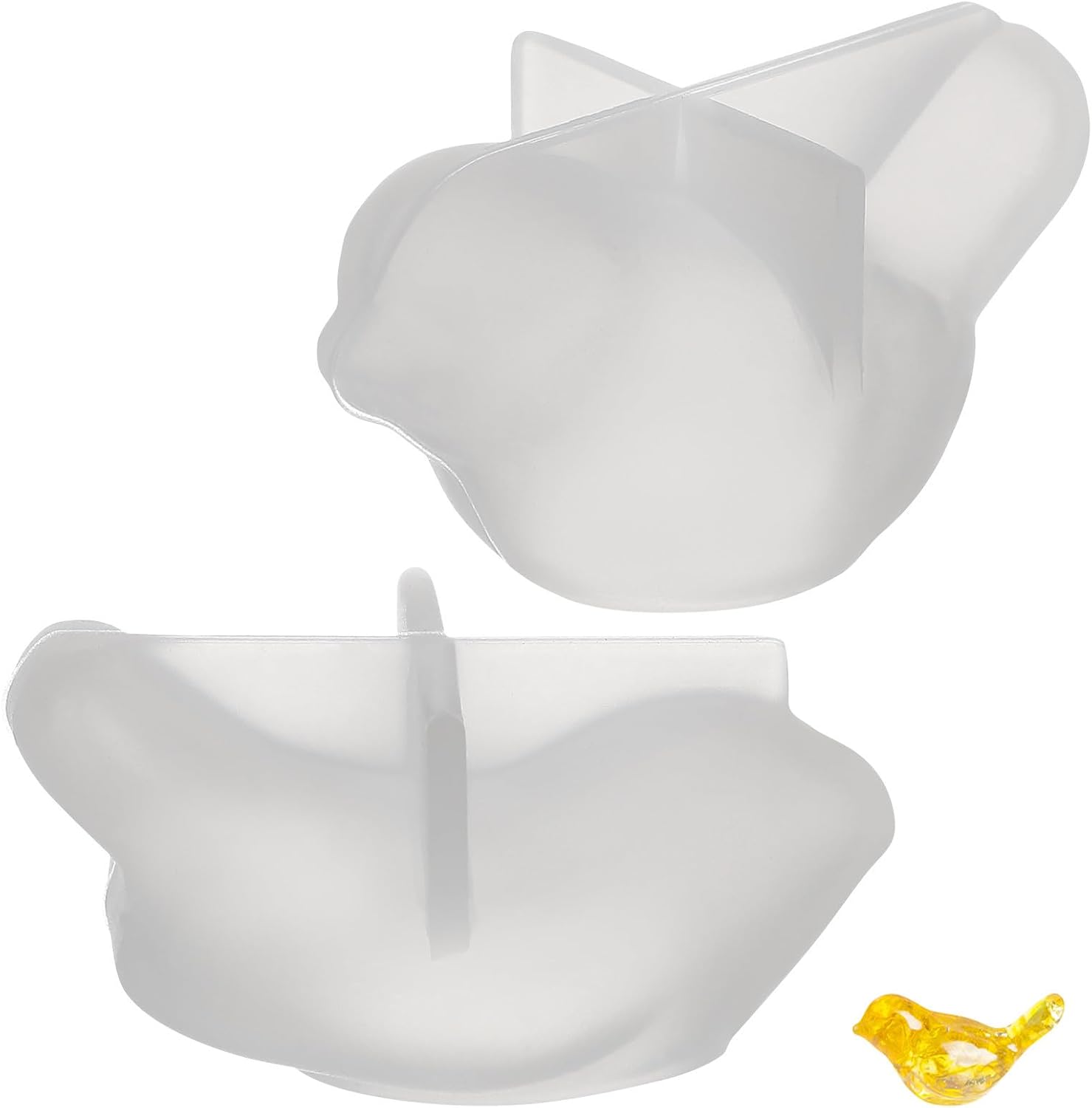 Kreative Silikonform, 2er-pack Für 3d-vögel, Leicht Zu Reinigen Und Antihaftbeschichtet, Weiß, Für Diy-projekte Und Dekorationen
