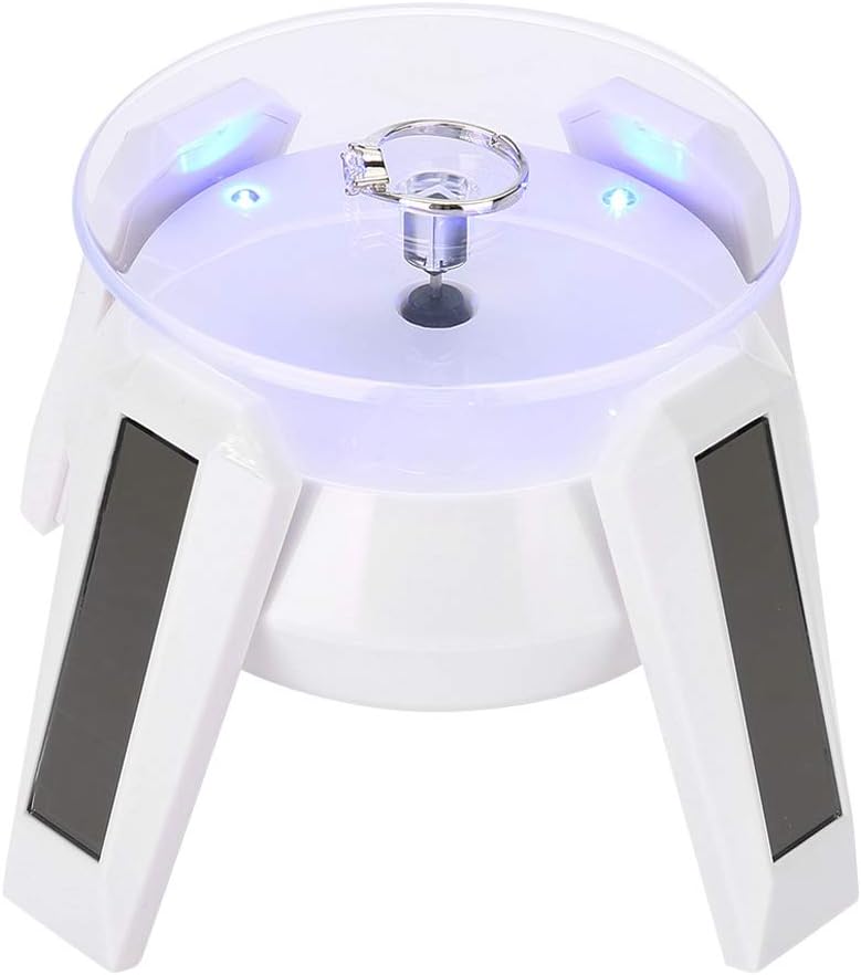 Solarbetriebener, Um 360 Grad Drehbarer Led-lichtständer Für Schmuck, Uhren Und Handys (kunststoff 2)