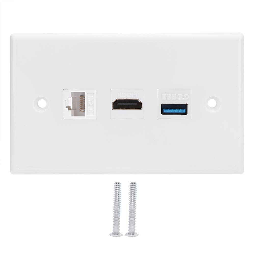 Cat6 + Hdmi + Usb 3.0-anschlussdose Für Den Haushalt, Aufsteckbare Wandplatte, Amerikanischer Standard
