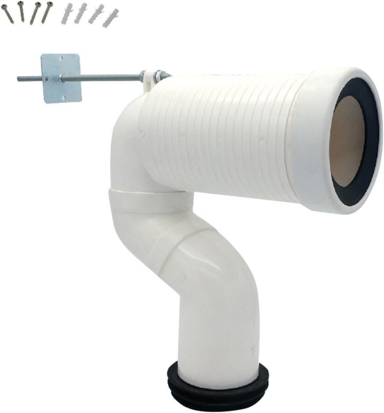 Verstellbares Pvc-toilettenabflussrohr-wand-boden-set