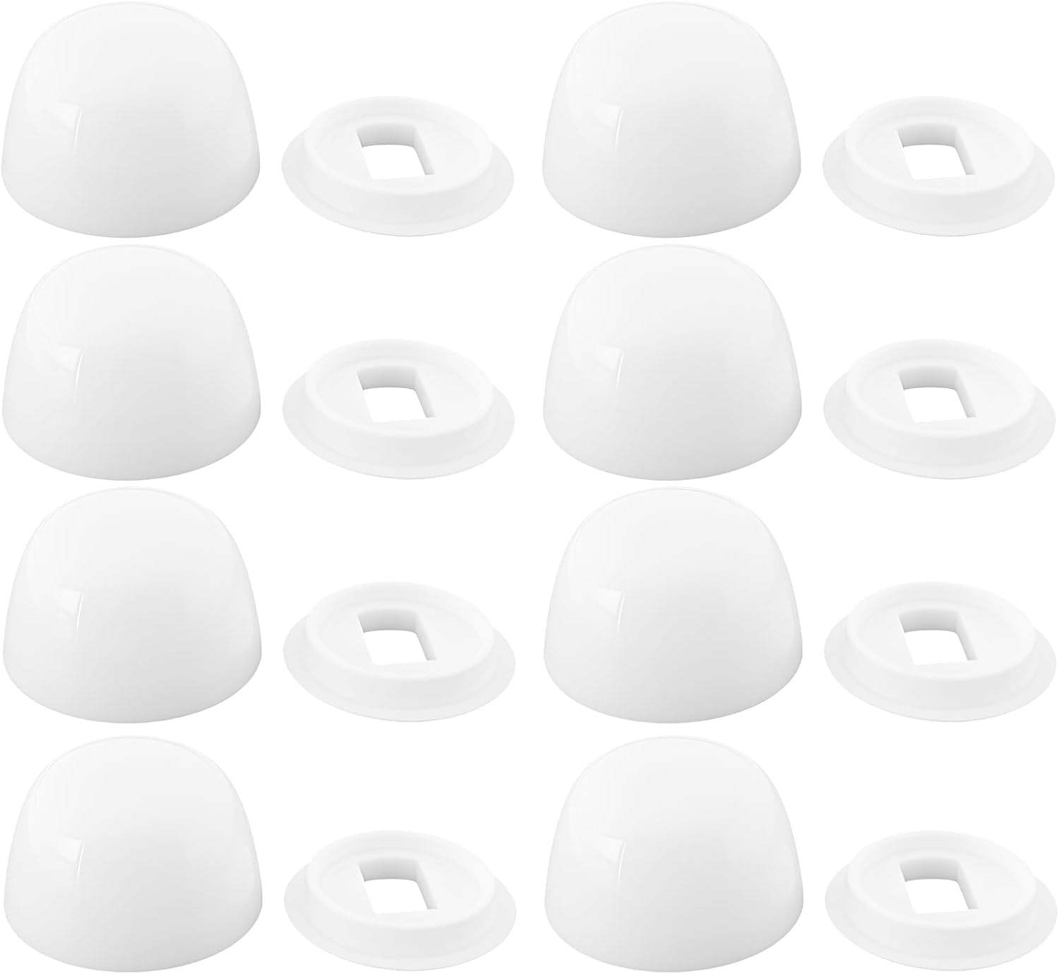 4 Paar 3,5 X 2 Cm Große Kunststoff-toilettenschraubenkappen Zum Abdecken Rostiger Bodenschrauben