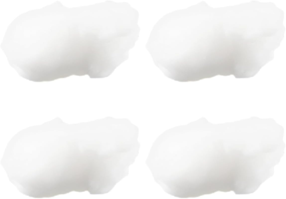 Set Mit 4 Weißen Baumwollwolken-hängeornamenten Für Eine Elegante Und Kreative Hochzeitsdekoration, Für Eine Romantische Zeremonienkulisse