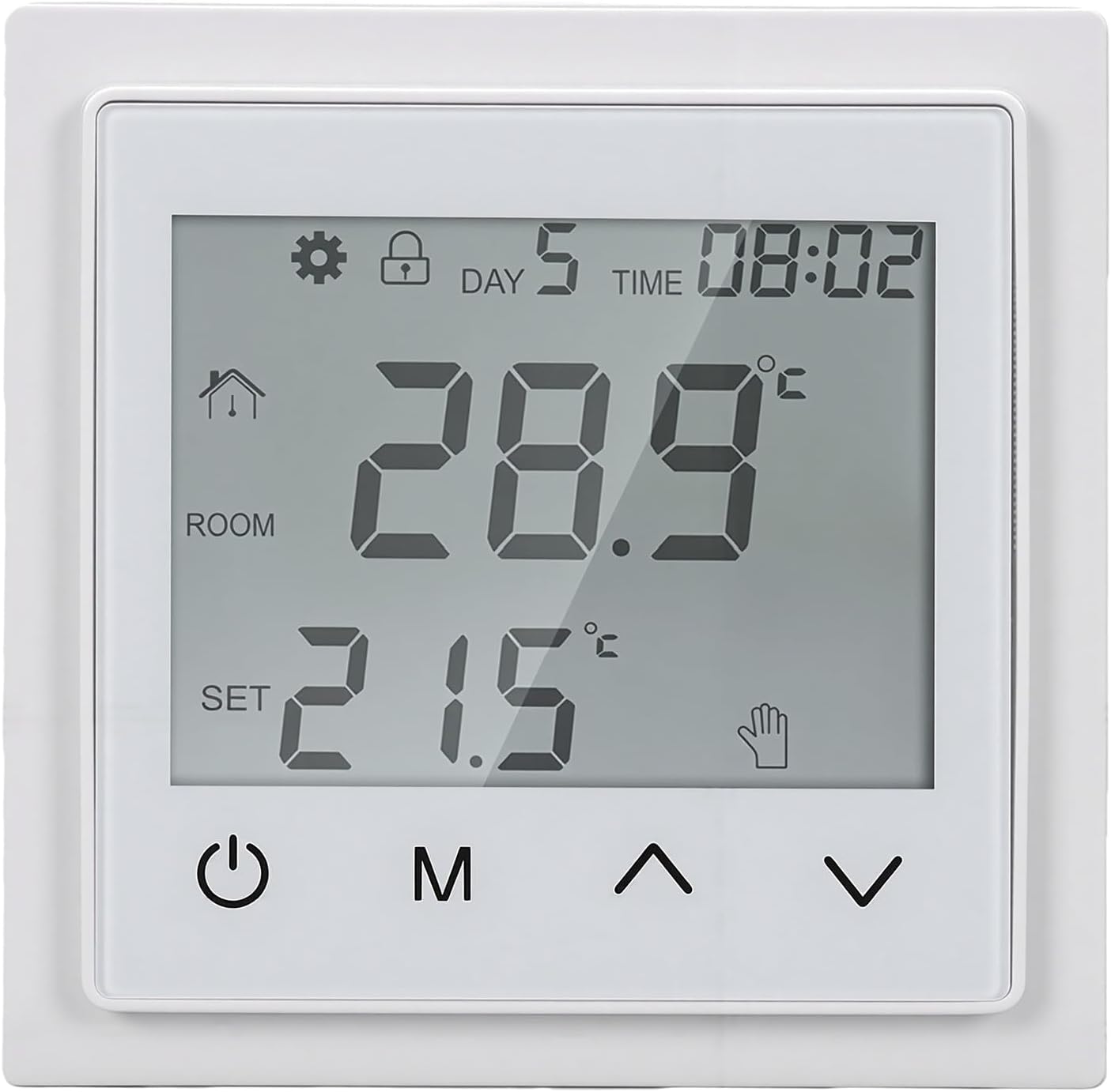 Elektrischer Thermostat Für Fußbodenheizung, Touchscreen (weiß)