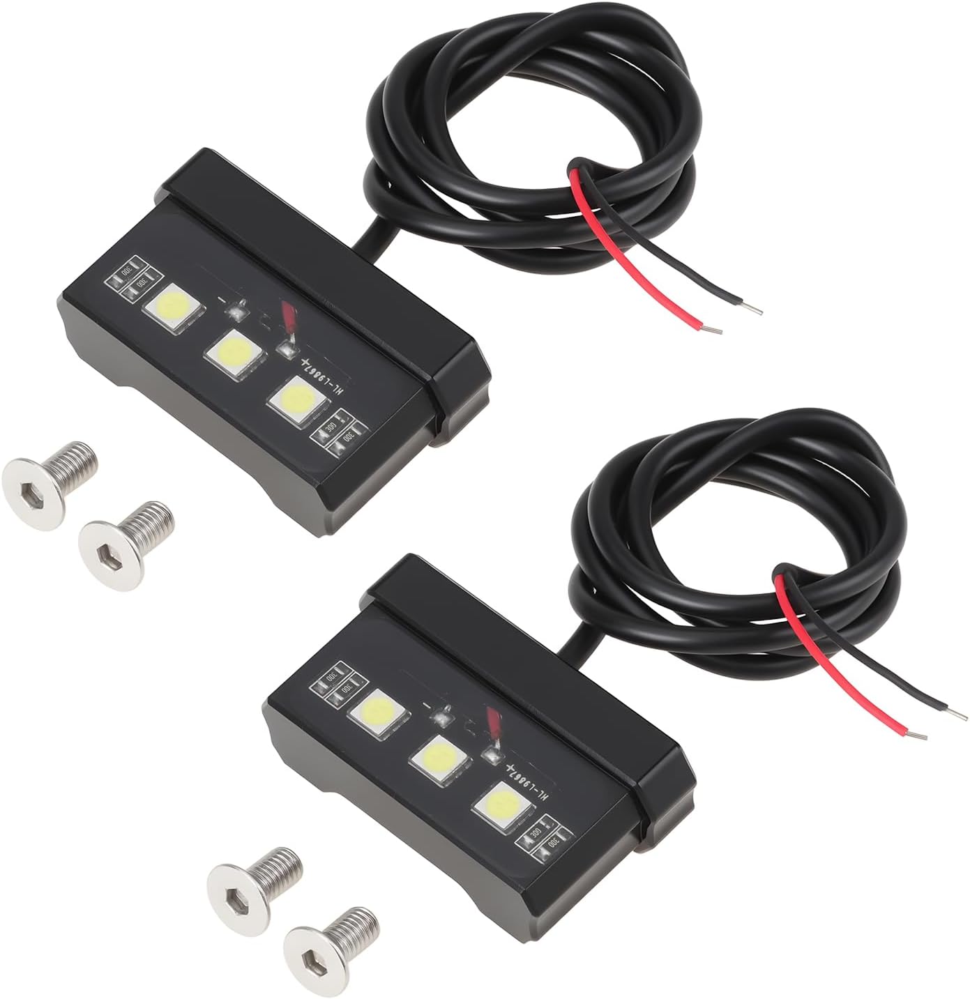 Set Mit 2 12v Led-kennzeichenleuchten Aus Aluminium Für Motorräder, Kompatibel Mit Suzuki Und Yamaha