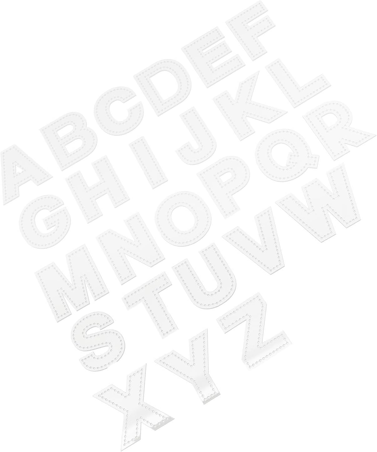 Weißes Acryl-buchstabenschablonen-set Für Leder, Glatte Und Abwaschbare Oberfläche, Für Diy-bastelarbeiten Und Handgefertigte Designs