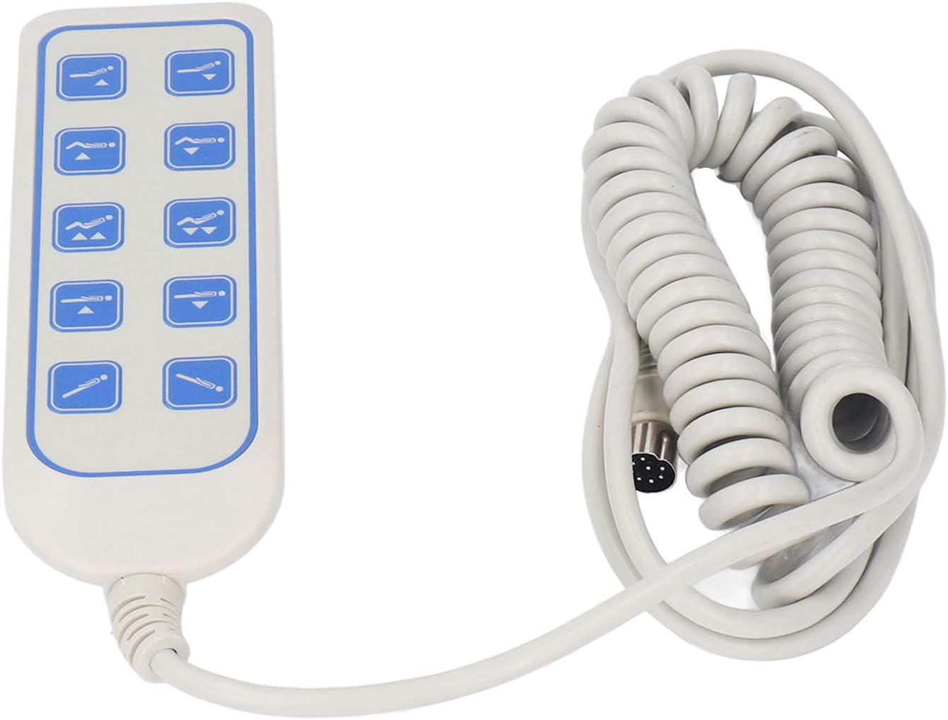 Kabelgebundene Manuelle Bettsteuerung Mit 10 Einstellbaren Tasten Und 8 Stiften, Mit Montageclip, Ersatz Für Die Multifunktionsfernbedienung Für Elektrische Krankenhausbetten.