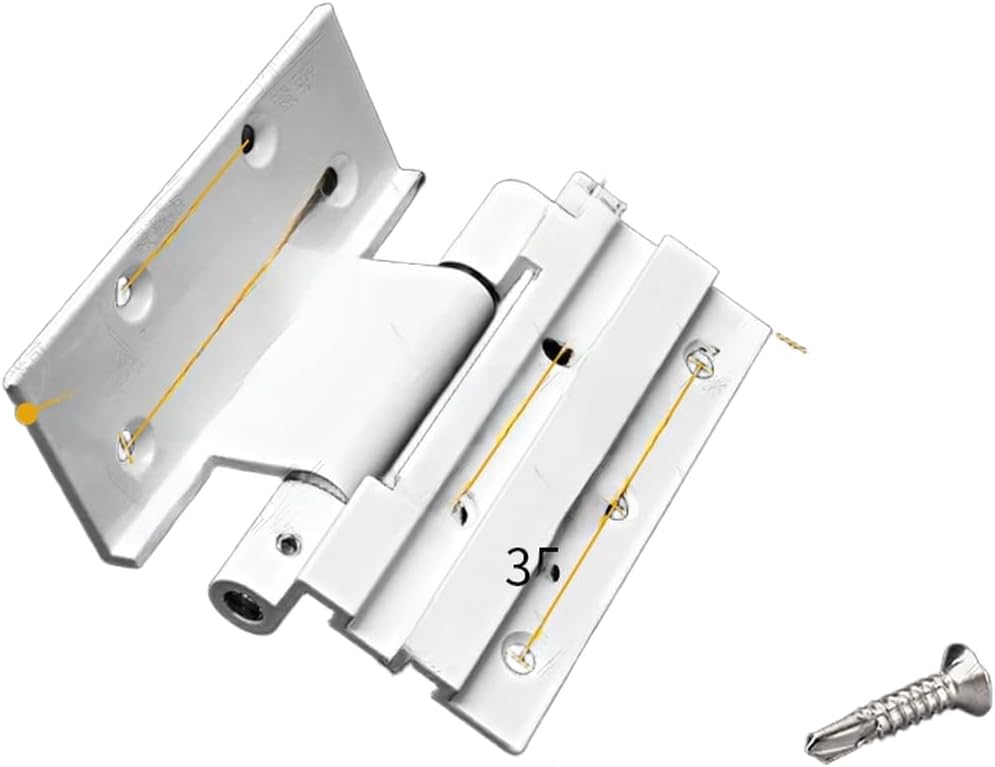 Scharnier Für Drehtüren, Aluminiumlegierung, 3 Mm Dick (ausführung B, Weiß)