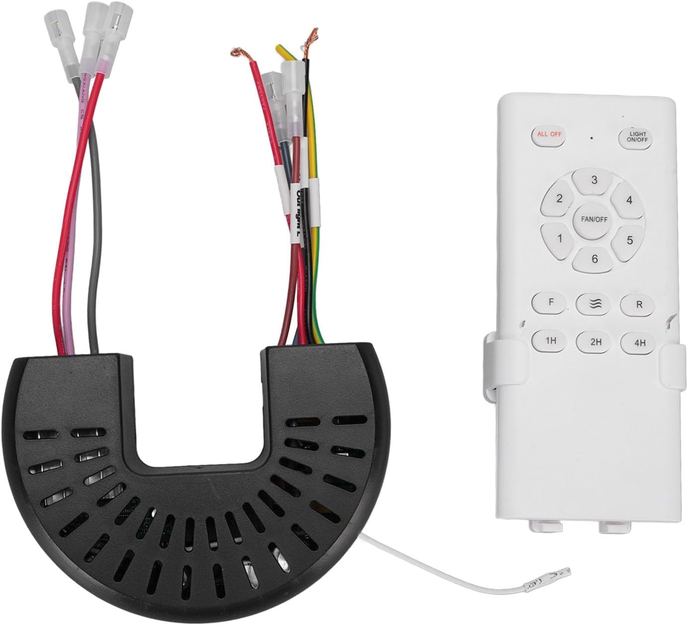 Universelles Fernbedienungsset Für Deckenventilatoren, Mit Empfänger, 6 Geschwindigkeitsstufen Und Austauschbarem Timer Für Einfache Installation Und Bedienung