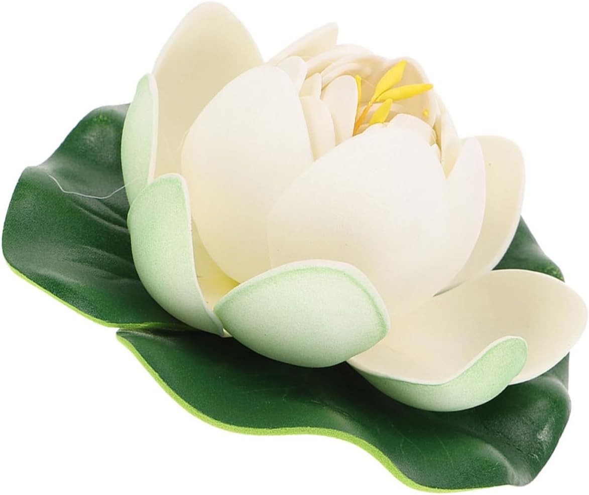 Realistische, Schwimmende Schaumstoffblume Zur Teichdekoration, 10 Cm Große, Wiederverwendbare Künstliche Lotusblume Für Aquarium Und Springbrunnen