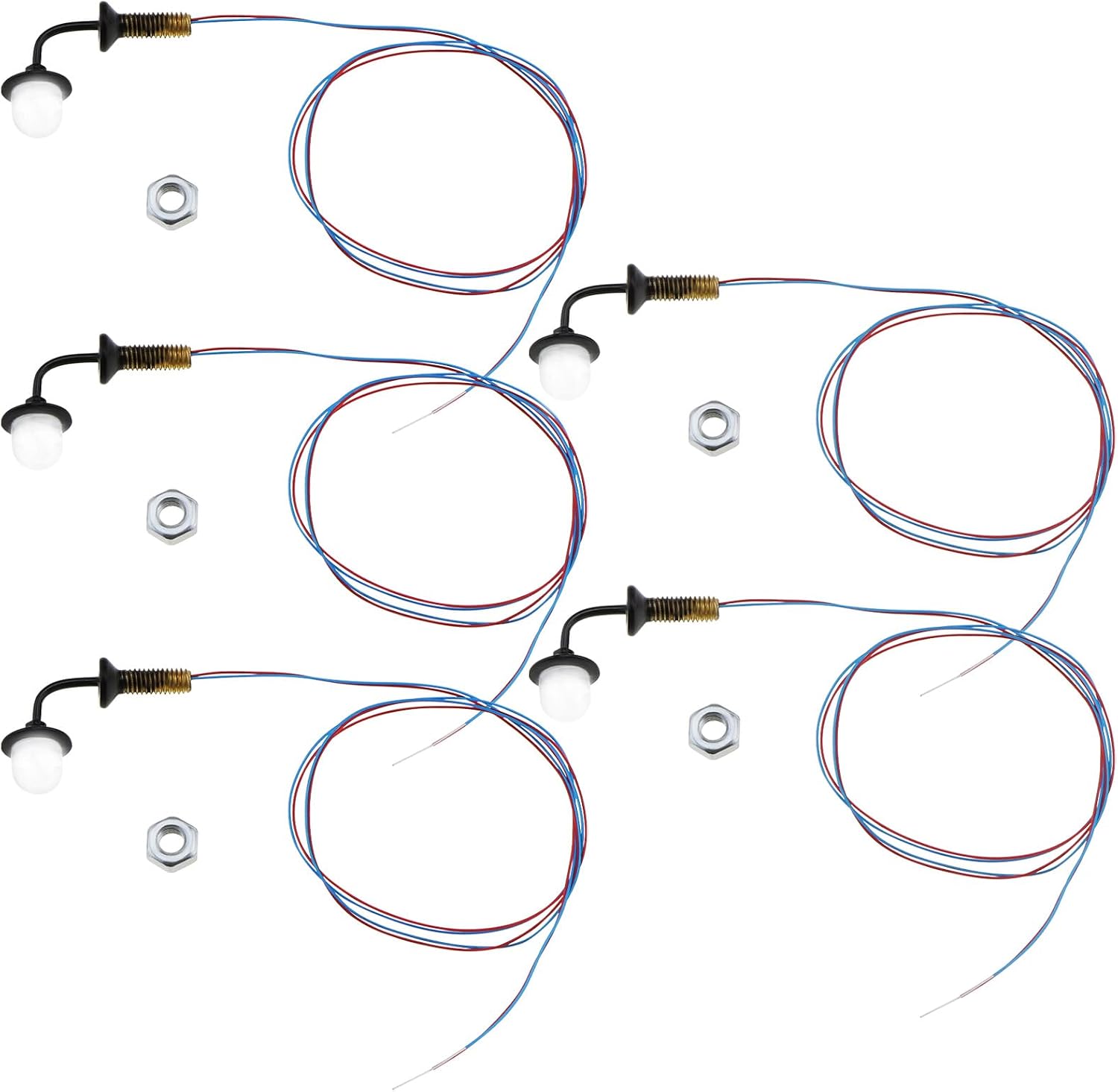 Stück Led-wandleuchten Im Maßstab 1:87 Für Den Außenbereich, Als Ersatz Für Modellstraßenlaternen, Geeignet Für Modelleisenbahnen, Miniaturgärten, Höfe Und Landschaften (3 V).