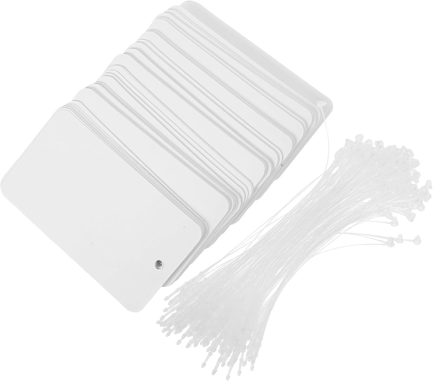 100 Stück Weiße Pvc-hängeetiketten, Hängekarten