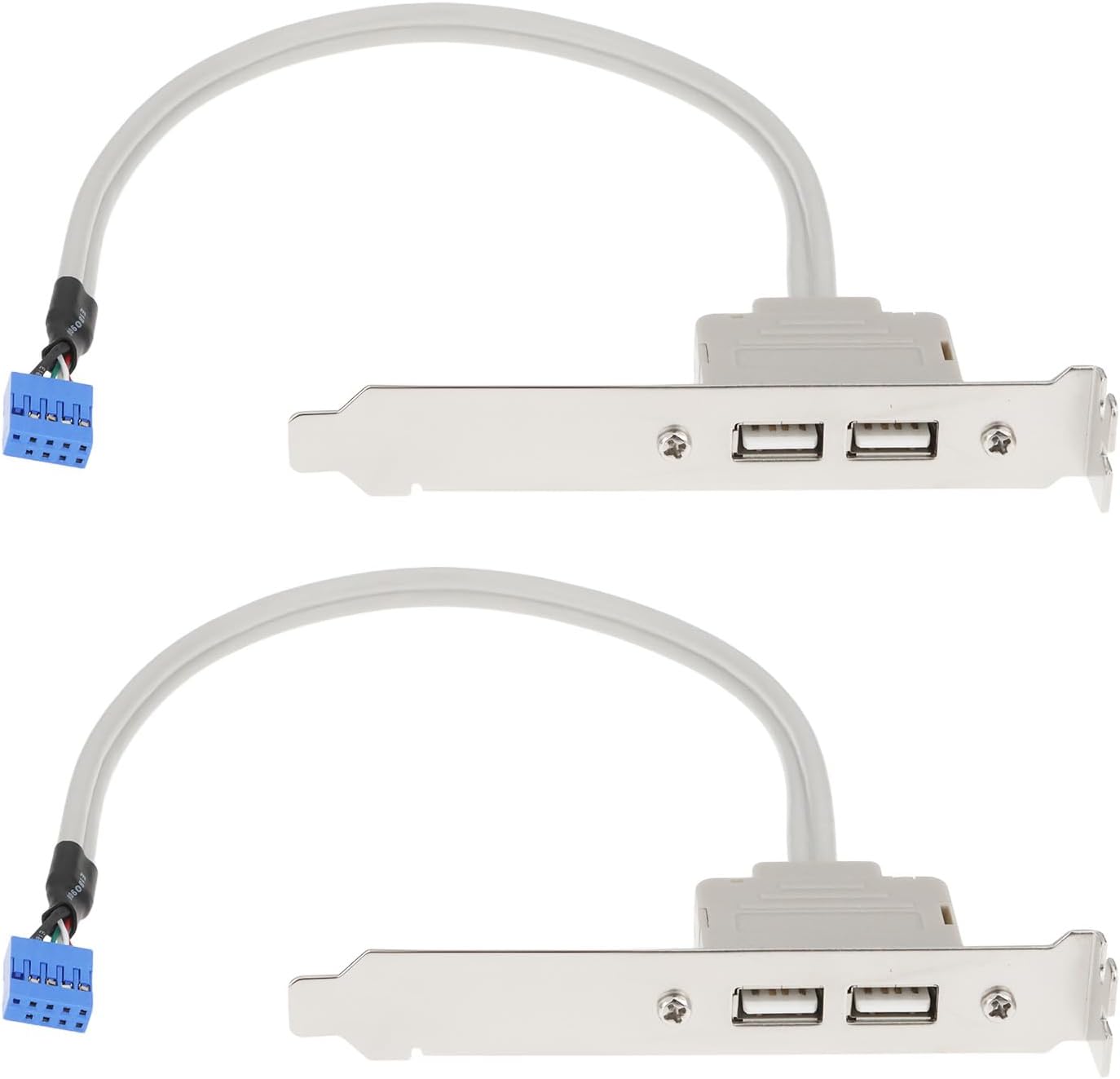 Dual-usb-2.0-auf-9-pin-motherboard-anschlusskabel Für Desktop-pcs Mit Rückseitiger Pci-blende (2er-pack)