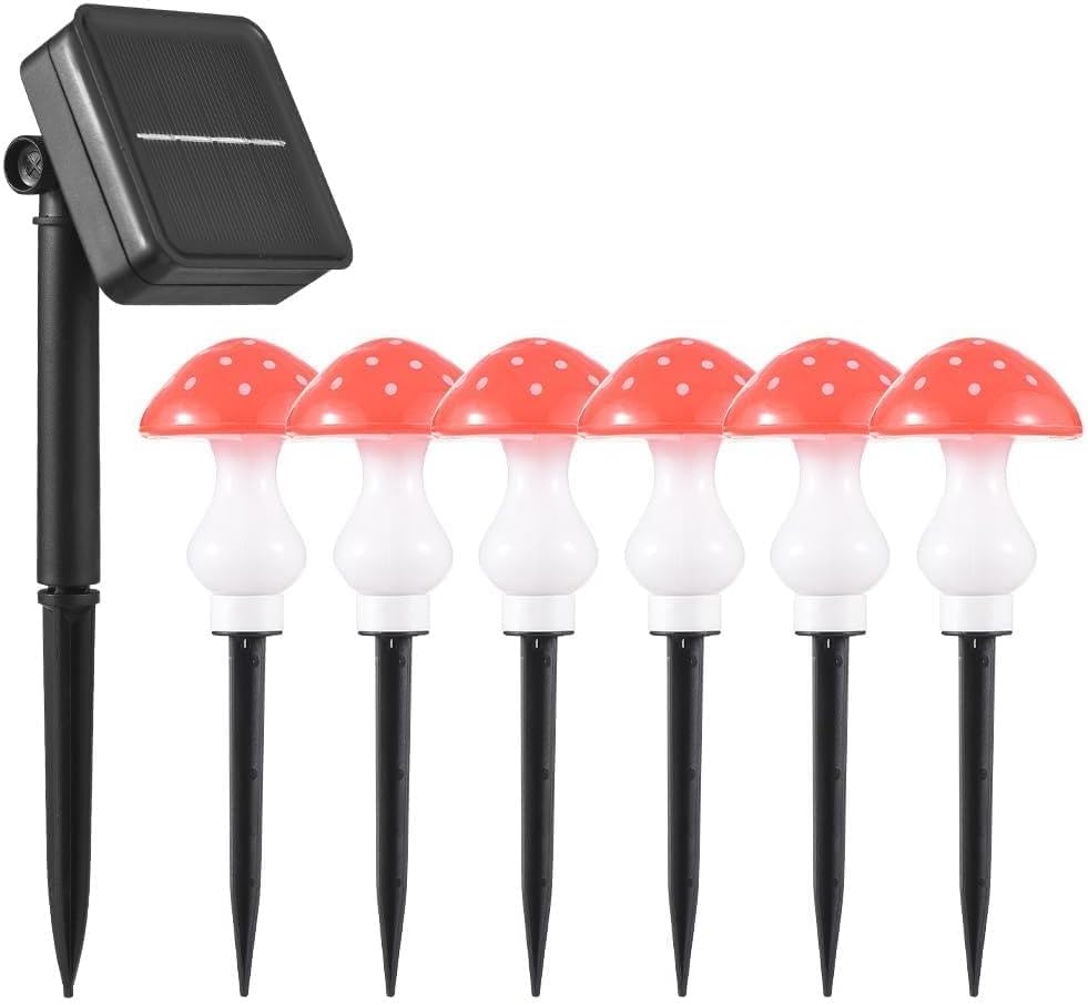 Pilzförmige Solarleuchten, 8er-pack