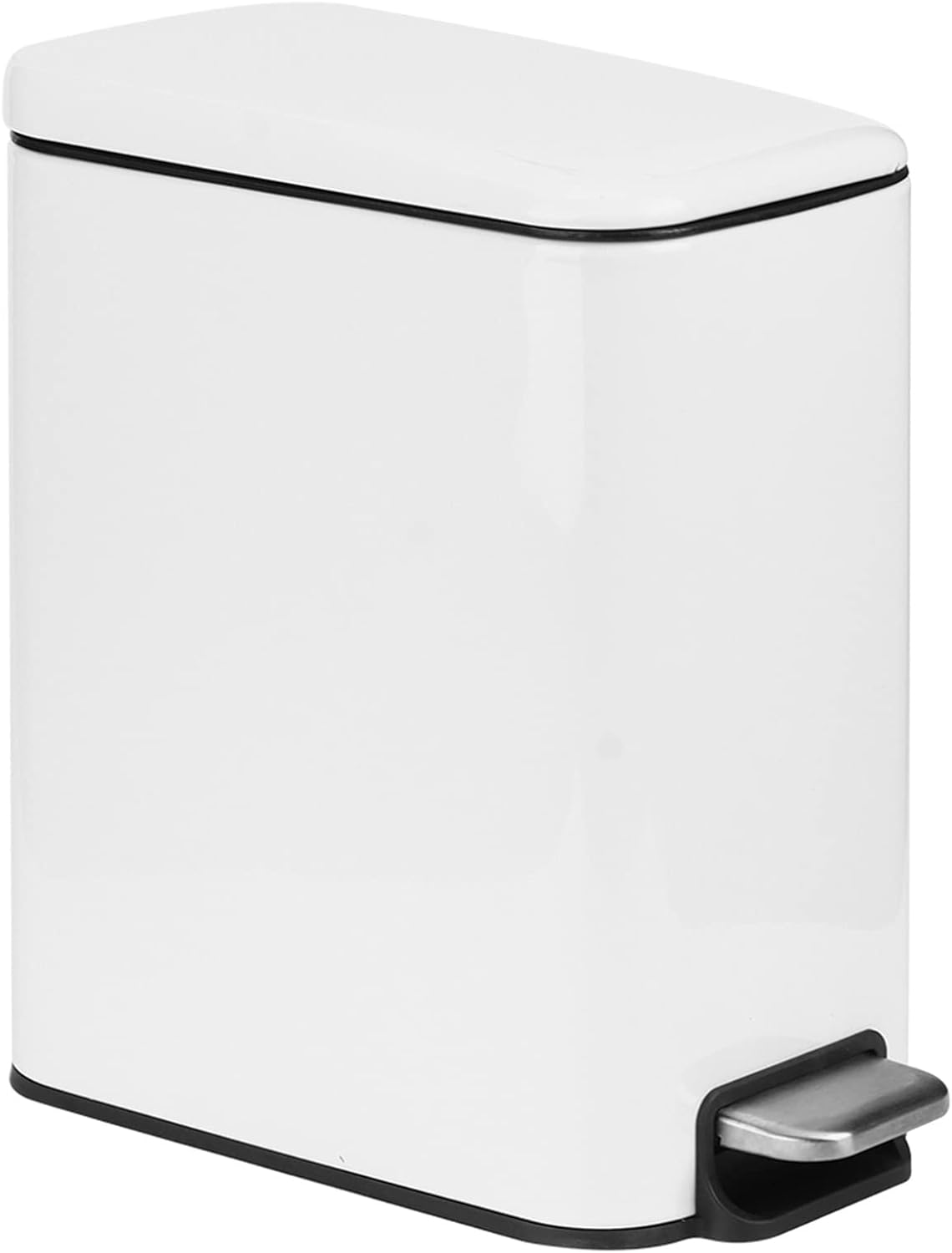 5-liter-treteimer Aus Edelstahl, Abfalleimer Mit Soft-close-deckel, Fingerabdruckresistent, Für Büro, Küche, Badezimmer, Schlafzimmer