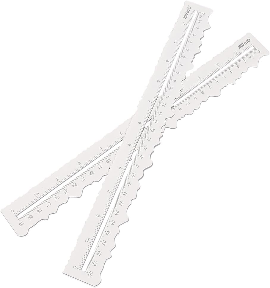 30 Cm Langes Papierreißlineal Aus Stahl Mit Kanten