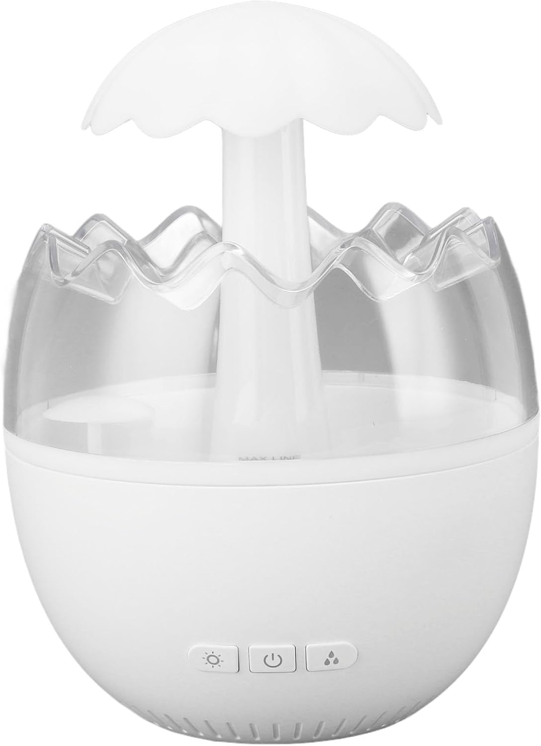 Luftbefeuchter Mit Regentropfen-effekt, 450 Ml, Usb Typ C, 7 Farben, Aromatherapie-diffusor Mit Weißem Rauschen Und Einstellbarem Regeneffekt, Ideal Für Schlafzimmer Und Büro