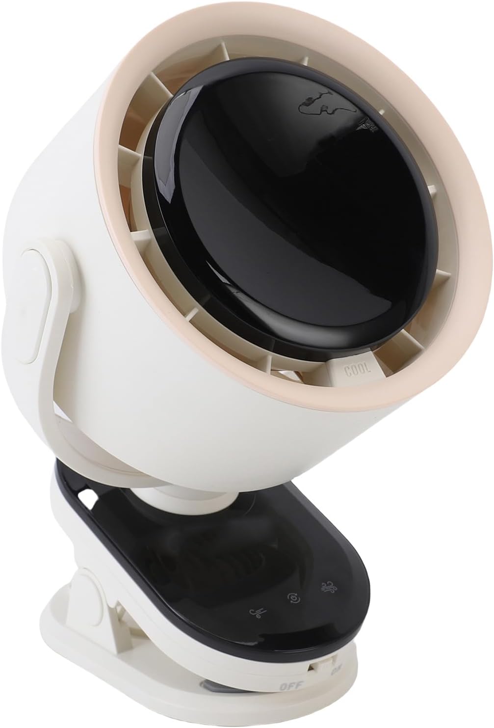 Wiederaufladbarer Ventilator, 8-zoll-tischventilator, Tragbarer Ventilator Mit 100 Geschwindigkeitsstufen, 360°-rotation Und 90°-auto-oszillation, Ideal Fürs Büro.
