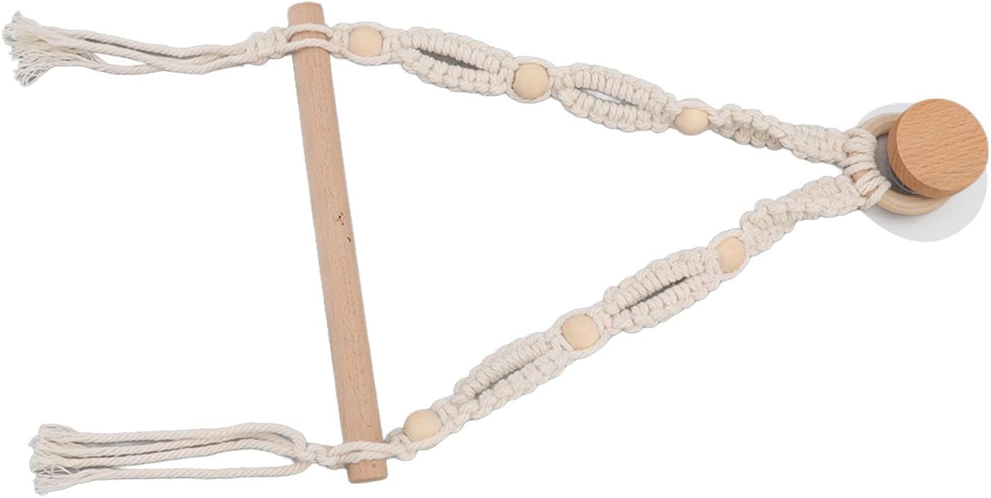 Handgefertigter Handtuchhalter Aus Seil, Vintage-wandmontage, Ohne Bohren, Für Bad, Küche, Zur Aufbewahrung Von Papierhandtüchern Mit Holzstange