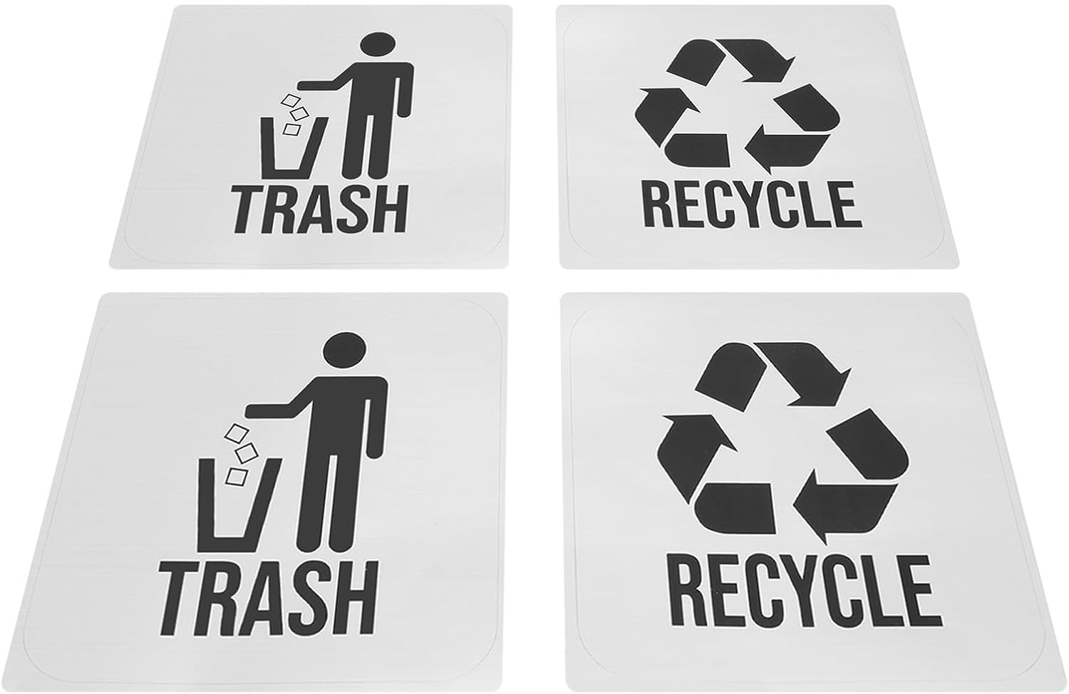 Moderne Aufkleber Für Recyclingbehälter Im Industriestil, Etikettenset Mit Starkem Klebstoff Für Die Organisation Von Zuhause, Büro Und Küche