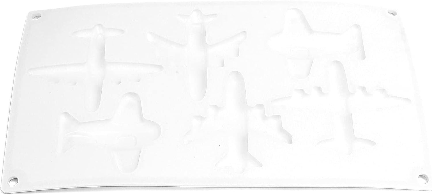 Silikon-kuchenform In Flugzeugform Mit 6 Fächern, Antihaftbeschichtete Schokoladenform, Dessert-dekorationswerkzeug Mit Hitzebeständigkeit Für Backofen, Mikrowelle Usw.