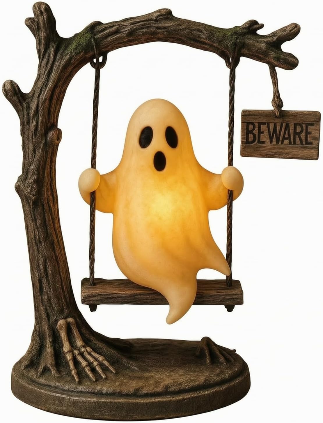 Leuchtendes Geister-nachtlicht Warmes Licht, Geisterfigur Aus Kunstharz, Für Halloween